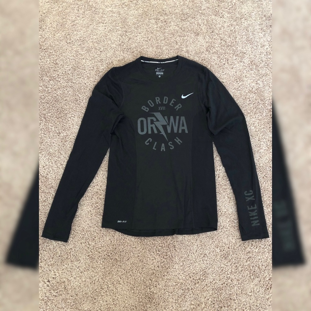 Nike Dri Fit Long sleeve OR/WA Border Clash top XS
